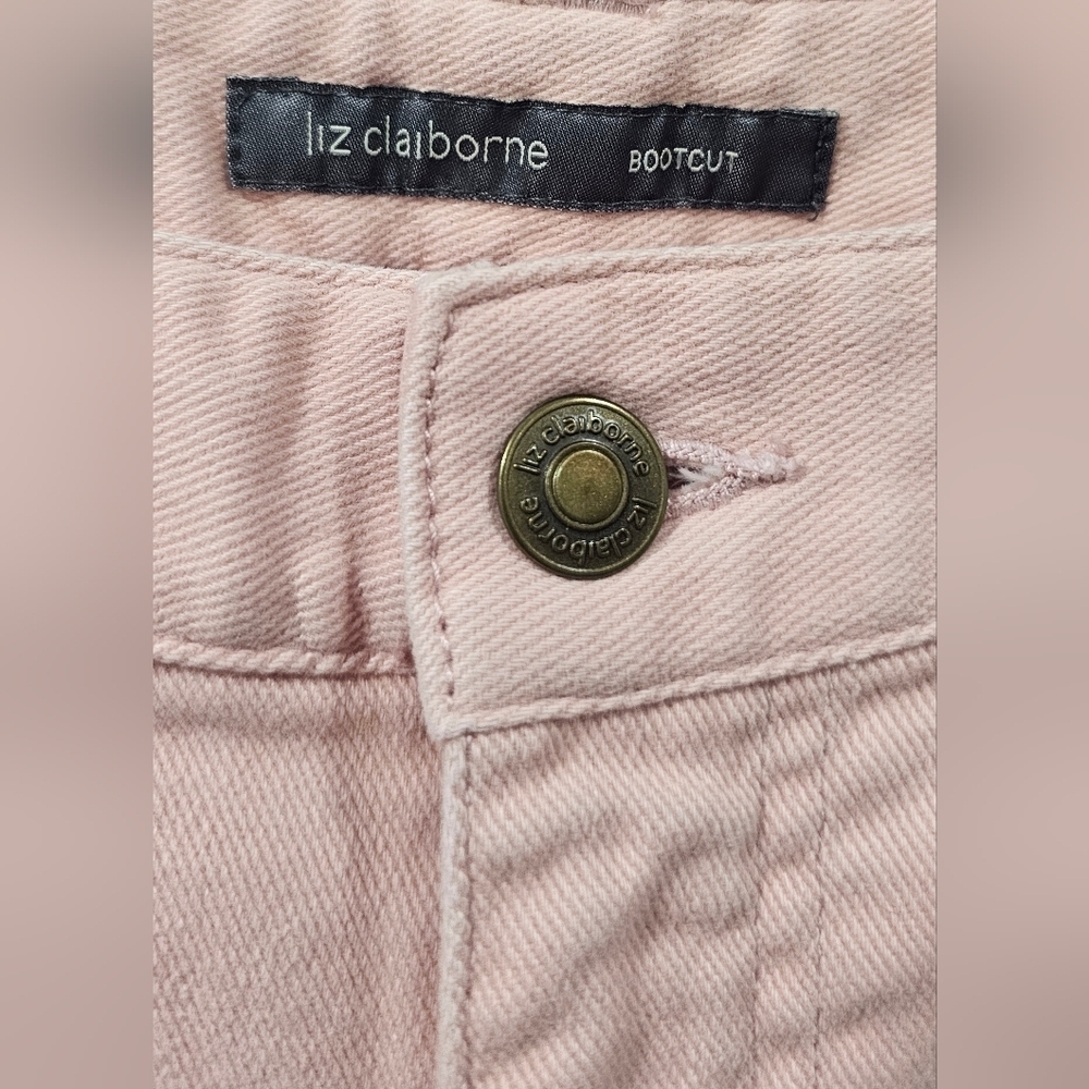 Liz Claiborne Women's Bootcut Jeans Blush Pink Size 14 NWOT - Picture 4 of 13